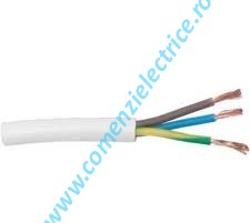 Cablu flexibil cupru MYYM 3X1.5 mm alb